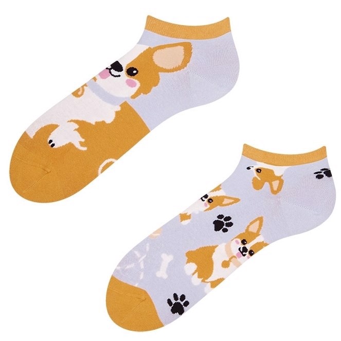 Good Mood adult low socks - CORGI DOG