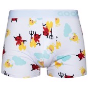 Good Mood Mens Fitted Trunks - ANGEL AND DEVIL, Medium