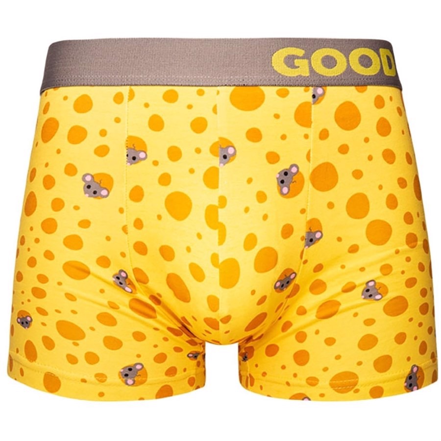 Good Mood Mens Fitted Trunks - CHEESE, Medium