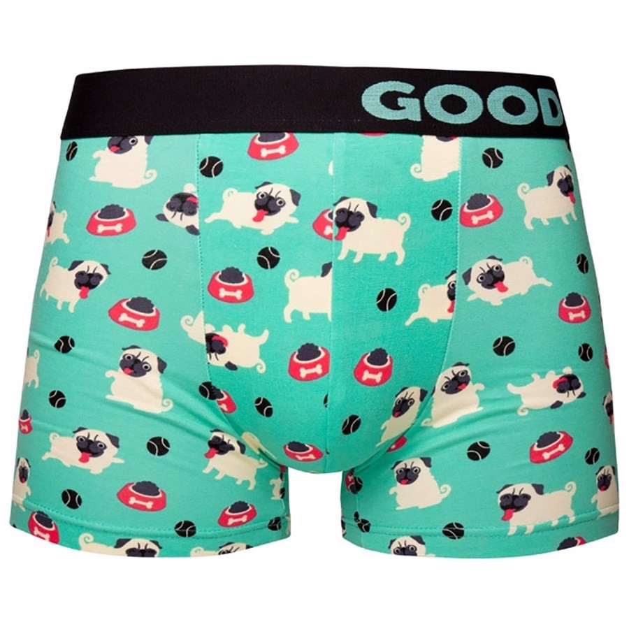 Good Mood Mens Fitted Trunks - PUG, Large