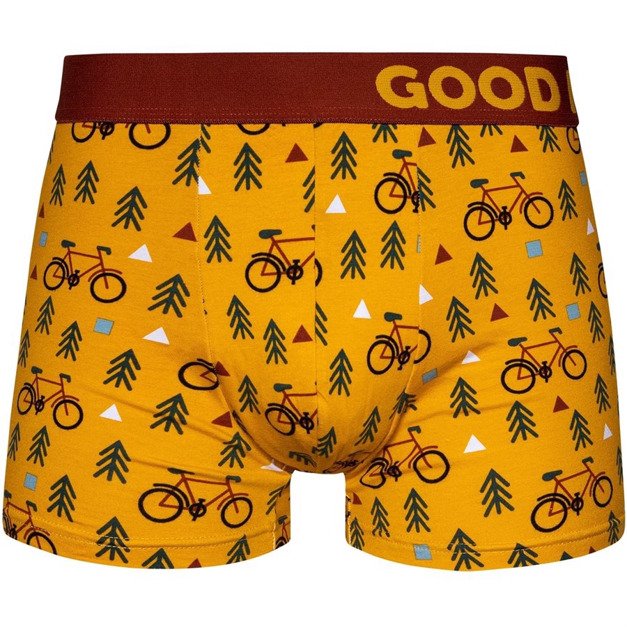 Good Mood Mens Fitted Trunks - ON THE ROAD, Large