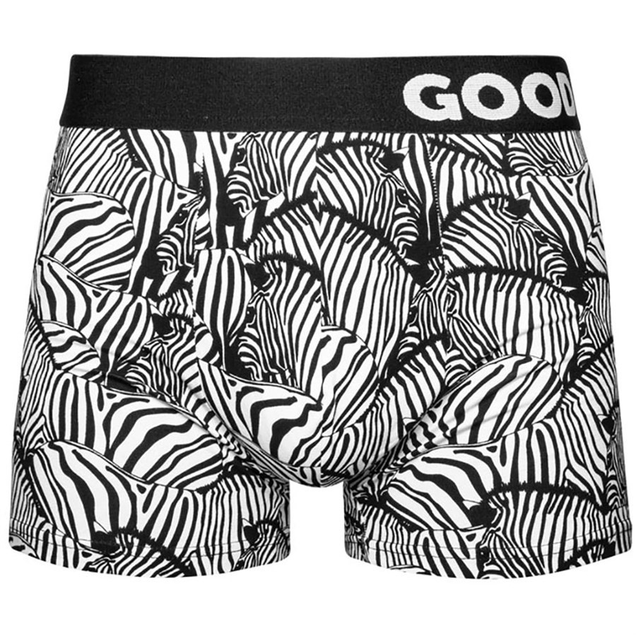 Good Mood Mens Fitted Trunks - ZEBRA