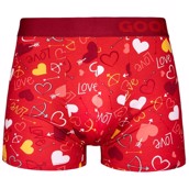 Good Mood Mens Fitted Trunks - HEARTS