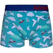 Good Mood Mens Fitted Trunks - AIRPLANES AND CLOUDS