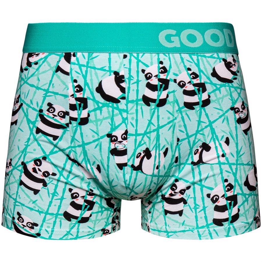 Good Mood Mens Fitted Trunks - PANDA