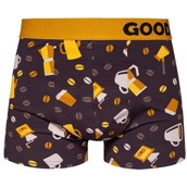 Good Mood Mens Fitted Trunks - COFFEE BEANS