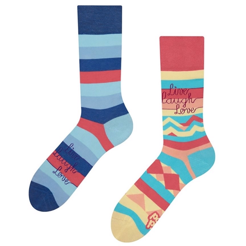 Good Mood adult socks - LIVE LOVE LAUGH