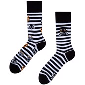Good Mood adult socks - CATS AND STRIPES, size 43-46