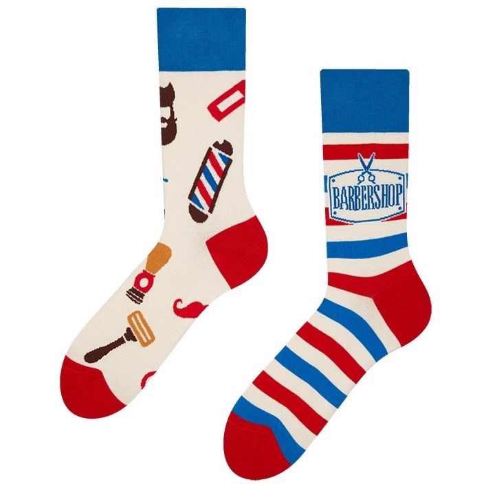 Good Mood adult socks - BARBERSHOP, size 43-46