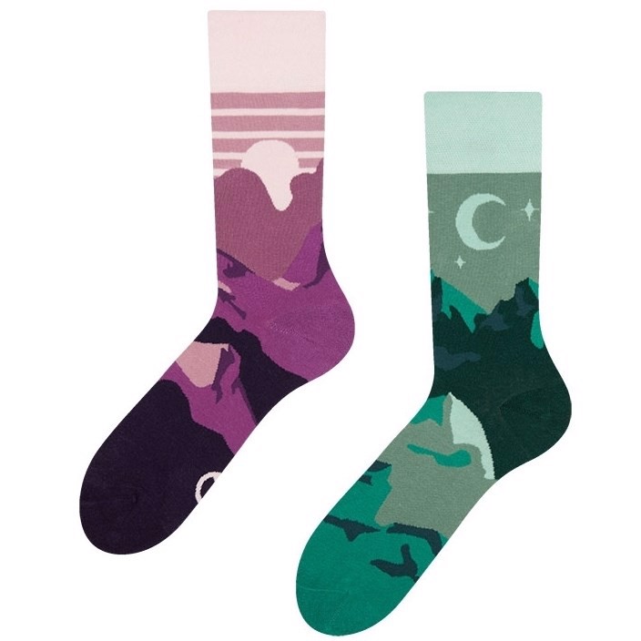 Good Mood adult socks - SUNSET AND NIGHT, size 39-42