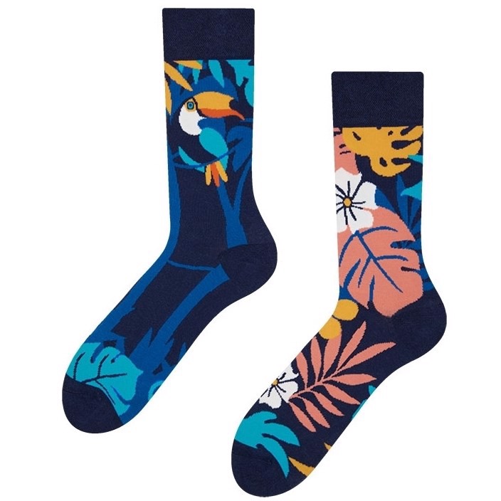 Good Mood adult socks - TROPICAL TUCAN, size 43-46