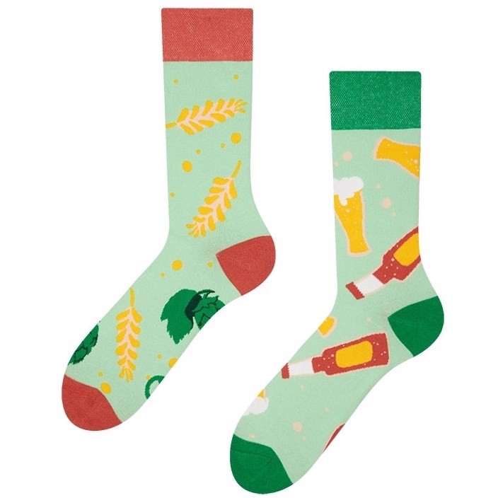 Good Mood adult socks - BEER AND HOPS