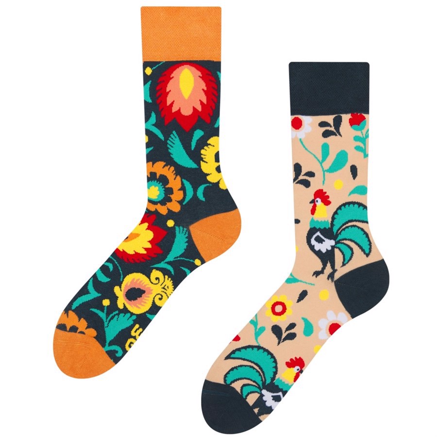 Good Mood adult socks - FOLK ROOSTER