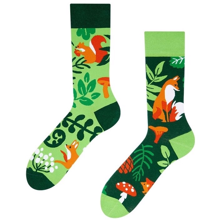 Good Mood adult socks - FOREST ANIMALS, size 35-38