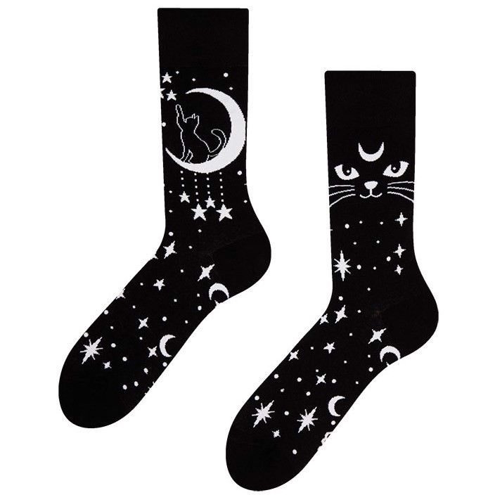 Good Mood adult socks - MYSTIC CAT, size 43-46