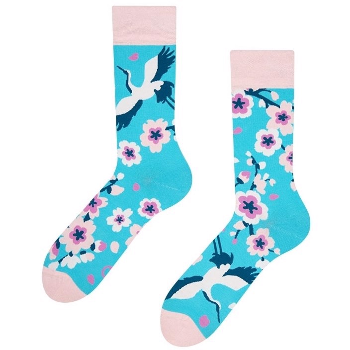 Good Mood adult socks - SAKURA AND HERON, size 43-46