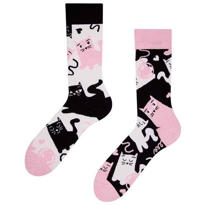 Good Mood adult socks - SLEEPY KITTIES, size 39-42