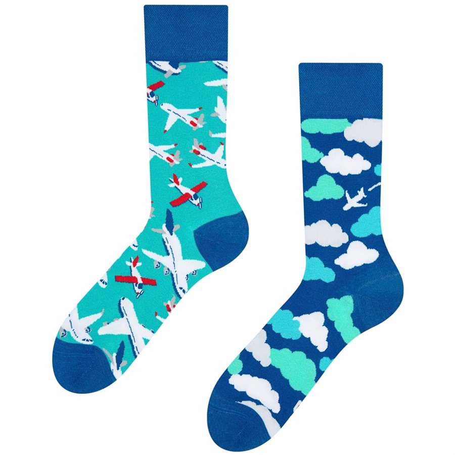 Good Mood adult socks - AIRPLANE/CLOUD, size 39-42