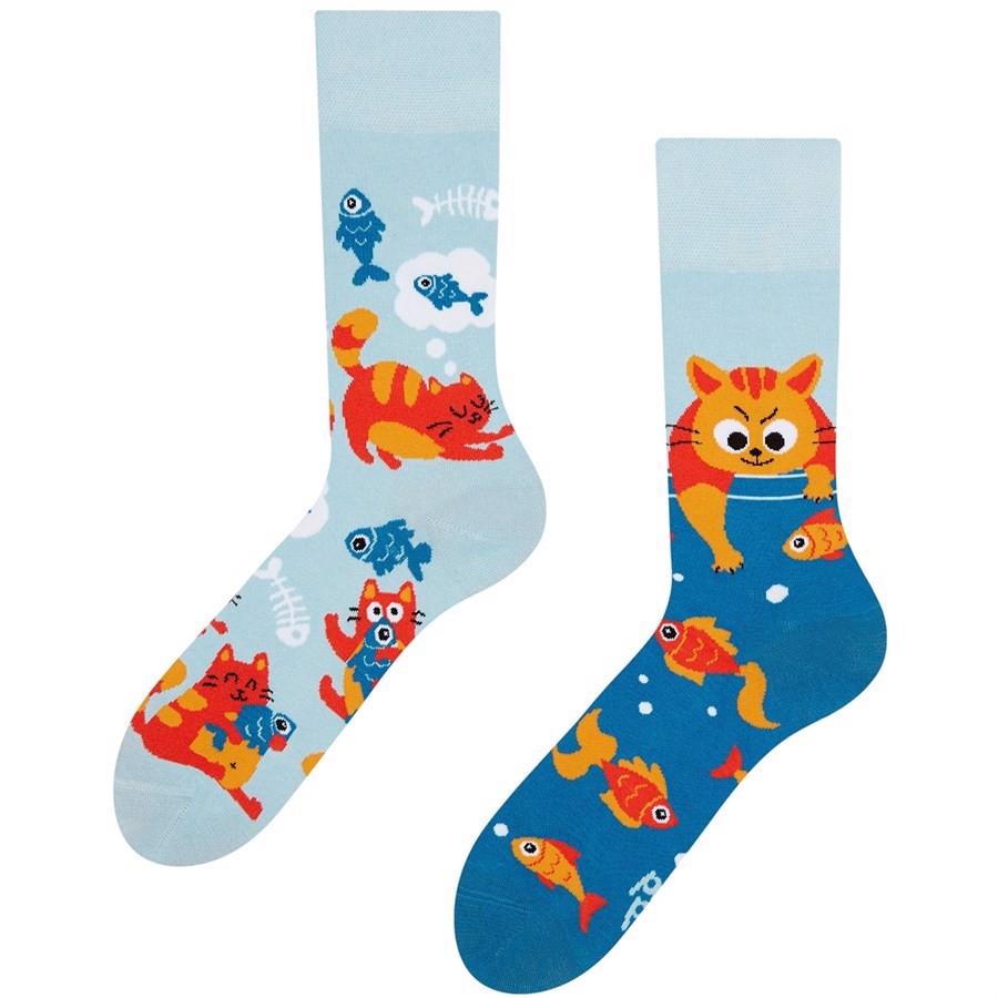 Good Mood adult socks - CAT & FISH