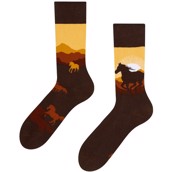 Good Mood adult socks - WILD HORSES, size 39-42