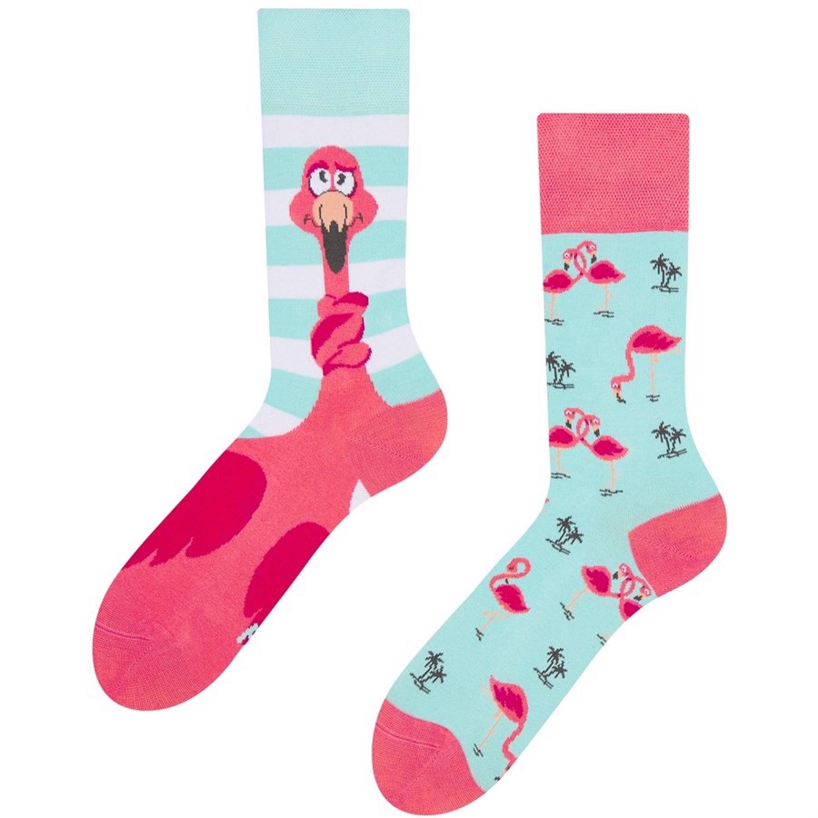Good Mood adult socks - TANGLED FLAMINGO, size 43-46