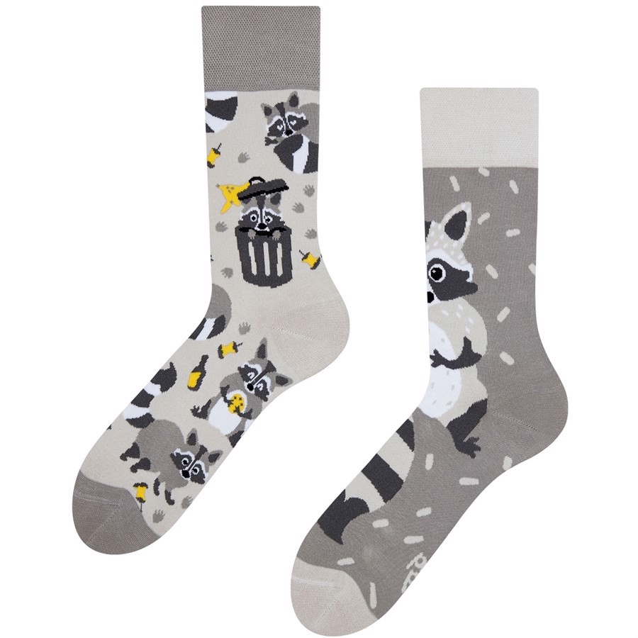 Good Mood adult socks - RACCOON, size 39-42