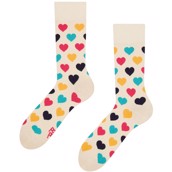 Good Mood adult socks - COLORFUL HEARTS, size 39-42