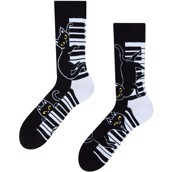 Good Mood adult socks - PIANO CATS, size 43-46