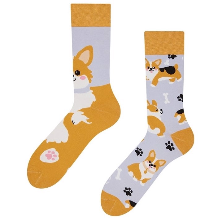 Good Mood adult socks - CORGI DOG, size 39-42