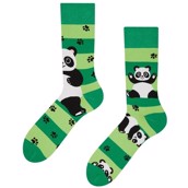 Good Mood adult socks - PANDA AND STRIPES