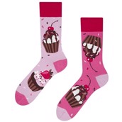 Good Mood adult socks - PINK CUPCAKES