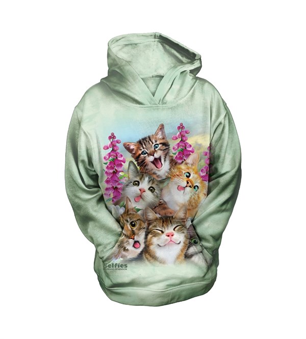 Kitten Selfie child hoodie, Medium