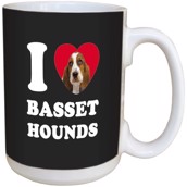 I Love Basset Hounds Ceramic mug