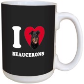 I Love Beaucerons Ceramic mug