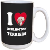 I Love Bedlington Terriers Ceramic mug