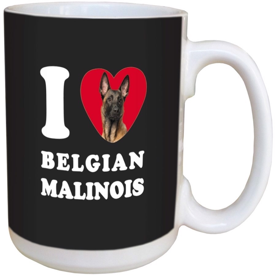I Love Belgian Malinois Ceramic mug