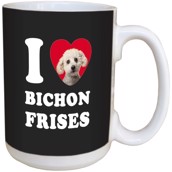 I Love Bichon Frises Ceramic mug