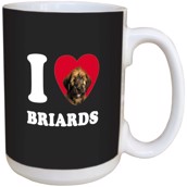 I Love Briards Ceramic mug