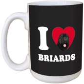 I Love Briards Ceramic mug