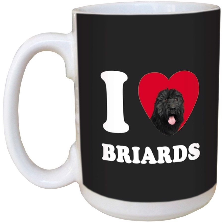 I Love Briards Ceramic mug