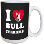 I Love Bull Terriers Ceramic mug