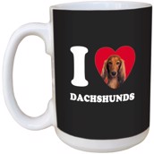 I Love Dachshunds Ceramic mug