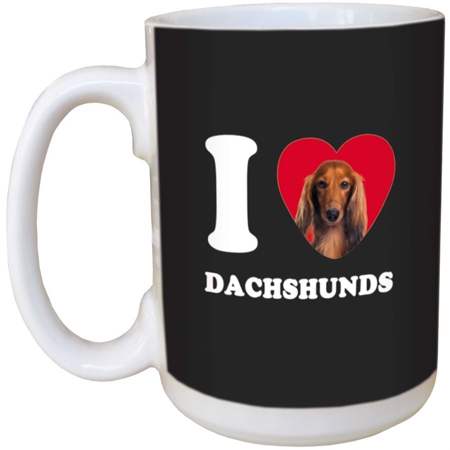 I Love Dachshunds Ceramic mug