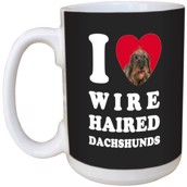 I Love Wire Haired Dachshunds Ceramic mug