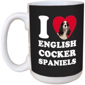 I Love English Cocker Spaniels Ceramic mug