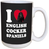 I Love English Cocker Spaniels Ceramic mug