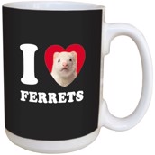 I Love Ferrets Ceramic mug