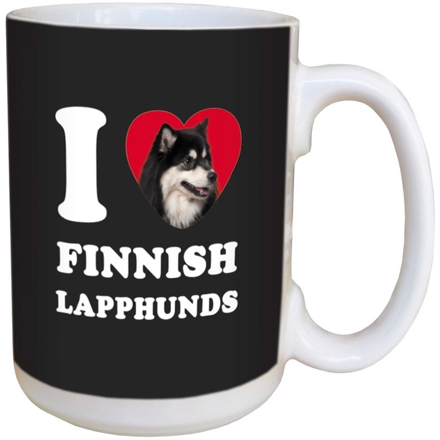 I Love Finnish Lapphunds Ceramic mug