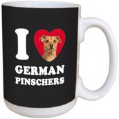 I Love German Pinschers Ceramic mug