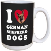 I Love German Shepherd Dogs Ceramic mug